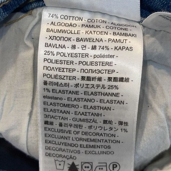 Levi’s 711 Skinny Cropped Denim Jeans Distressed Stretch  Medium Wash Size 28 - Picture 7 of 10